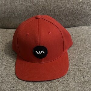 RVCA Bold Red Cap with Black Logo